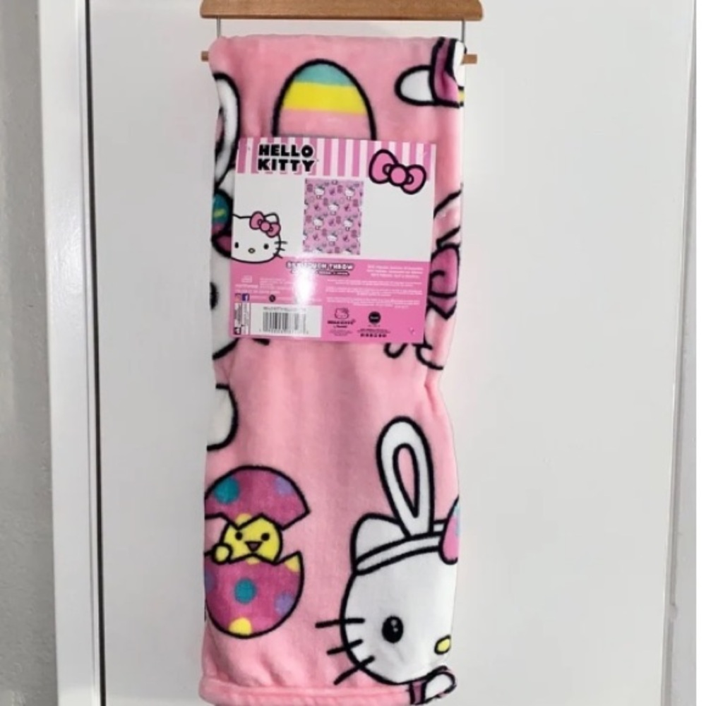 Hello Kitty Easter Spring Pink Blanket